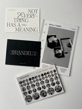 Reserved for @carter7418 Cloth & Paper Black & White Stationery Set